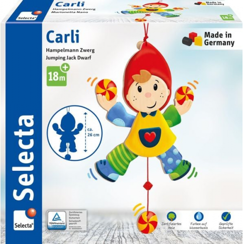 Schmidt Spiele - Selecta - Carli, Hampelmann, 26 cm