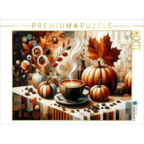 CALVENDO Puzzle Herbstliches Kaffee-Idyll in malerischer Perfektion | 1000 Teile Lege-Größe 64x48cm Foto-Puzzle für glückliche Stunden