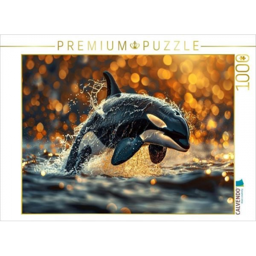 CALVENDO Puzzle Springender Orca | 1000 Teile Lege-Größe 64x48cm Foto-Puzzle für glückliche Stunden