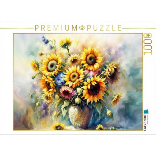 CALVENDO Puzzle Sonnenblumen | 1000 Teile Lege-Größe 64x48cm Foto-Puzzle für glückliche Stunden