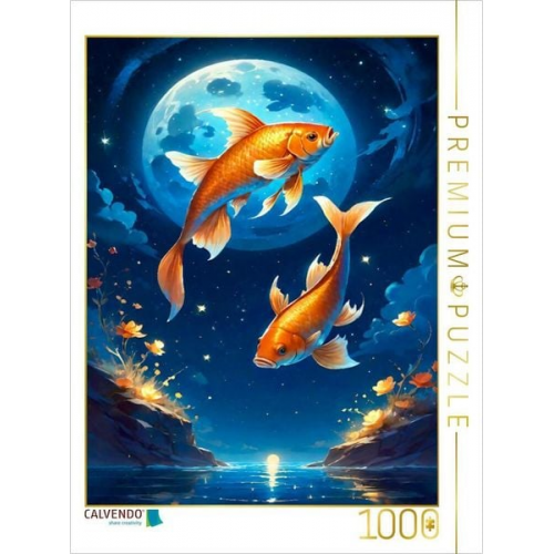 CALVENDO Puzzle Fische (19. Februar - 20. März) | 1000 Teile Lege-Größe 64x48cm Foto-Puzzle für glückliche Stunden