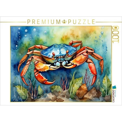 CALVENDO Puzzle Krabbe in der geheimnisvollen Unterwasserwelt | 1000 Teile Lege-Größe 64x48cm Foto-Puzzle für glückliche Stunden