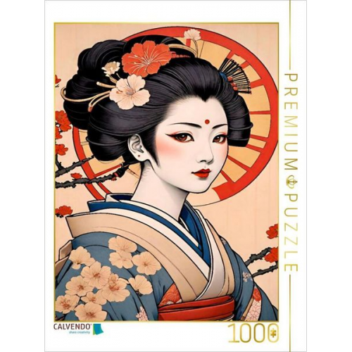 CALVENDO Puzzle Eine japanische Geisha | 1000 Teile Lege-Größe 64x48cm Foto-Puzzle für glückliche Stunden