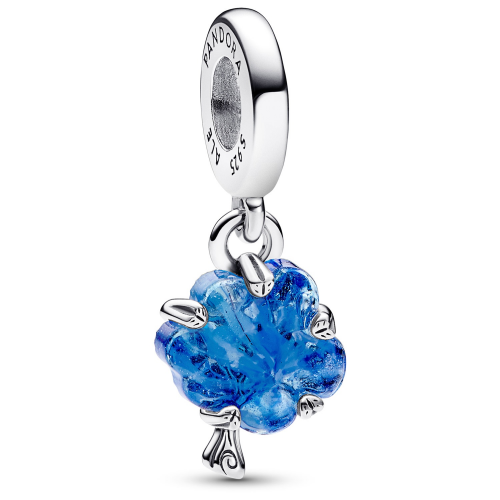 Pandora 792614C01 Charm-Anhänger Blauer Muranoglas Lebensbaum