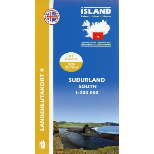 Sudurland South Iceland Map 1: 200 000: Regional map 9