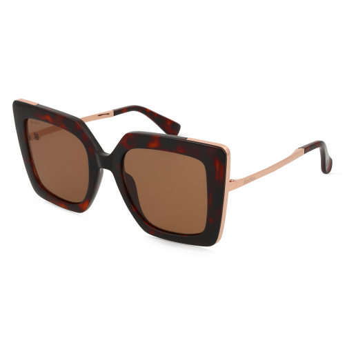 Max Mara MM0051 Damen-Sonnenbrille Vollrand Cateye Kunststoff-Gestell, rot