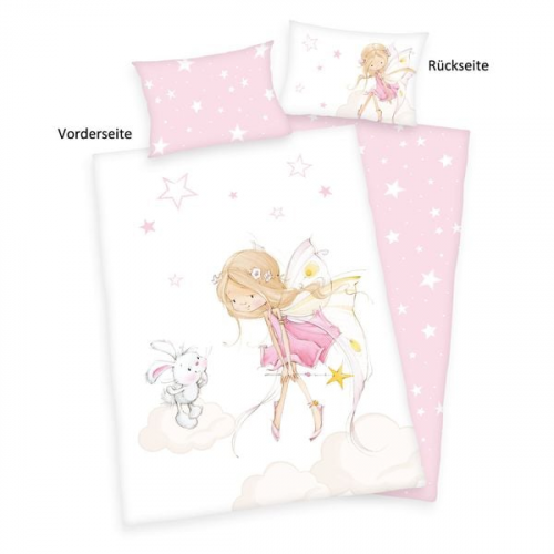 Babybest® Little Fairy 2685217063 - Flanell-Bettwäsche (Made in Green), 40x60 cm + 100x135 cm, 100% Baumwolle