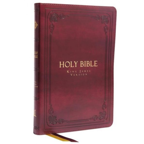 Thomas Nelson - KJV Holy Bible: Large Print Thinline, Burgundy Leathersoft, Red Letter, Comfort Print: King James Version