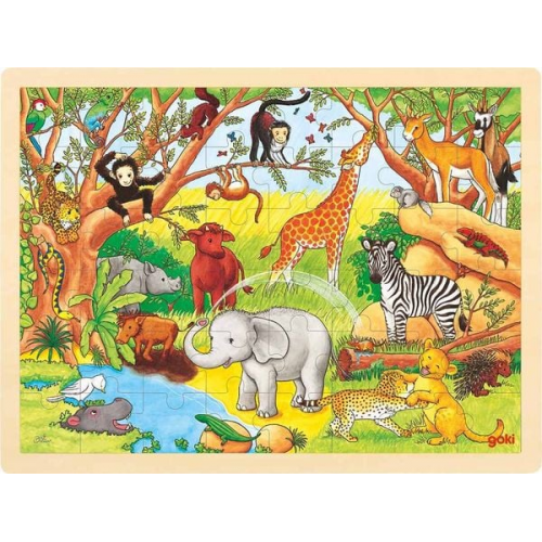 Goki 57892 - Einlegepuzzle Afrika