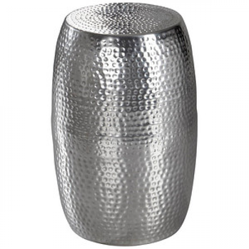 WOHNLING Beistelltisch Aluminium silber 30,0 x 30,0 x 49,5 cm