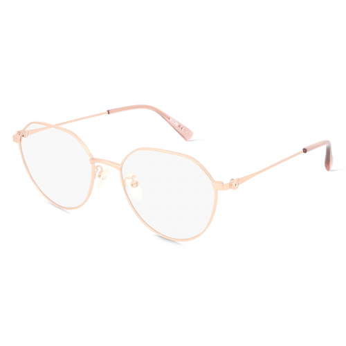 Moschino 564/F Damen-Brille inkl. Gläser Vollrand Rund Metall-Gestell 53mm/18mm/145mm, gold