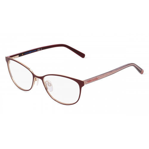 Tommy Hilfiger TH1778 Damen-Brille inkl. Gläser Vollrand Butterfly Metall-Gestell 53mm/17mm/140mm, rot