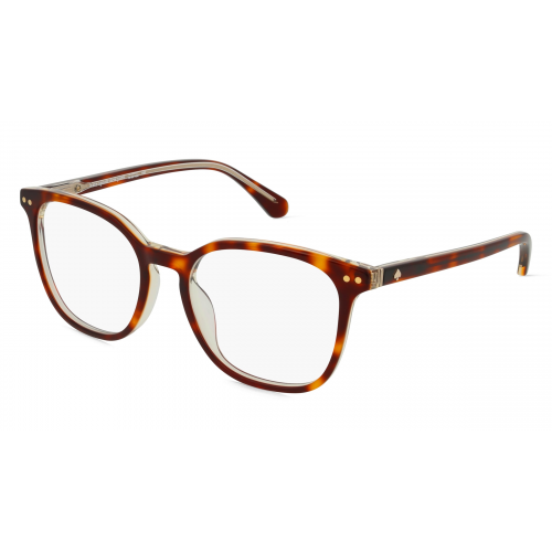 Kate Spade HERMIONE/G Damen-Brille inkl. Gläser Vollrand Rechteckig Acetat-Gestell 52mm/18mm/140mm, braun