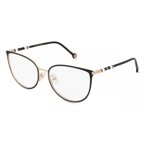 Carolina Herrera CH0032 Damen-Brille inkl. Gläser Vollrand Cateye Metall-Gestell 56mm/17mm/145mm, schwarz