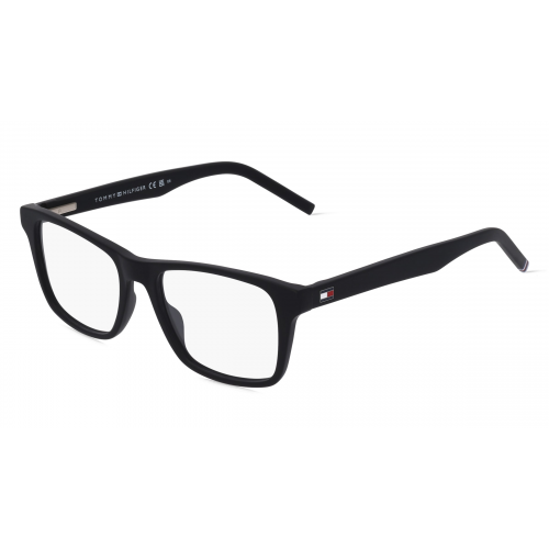 Tommy Hilfiger Eyewear TH 1990 Herren-Brille inkl. Gläser Vollrand Eckig Acetat-Gestell 52mm/18mm/145mm, schwarz