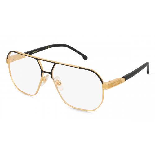 Carrera 1135 Herren-Brille inkl. Gläser Vollrand Pilot Metall-Gestell 60mm/14mm/145mm, schwarz