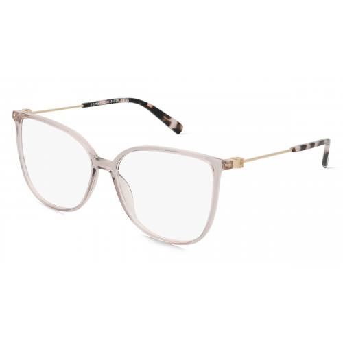 Tommy Hilfiger TH 2099 Damen-Brille inkl. Gläser Vollrand Cateye Kunststoff-Gestell 55mm/14mm/140mm, Pink