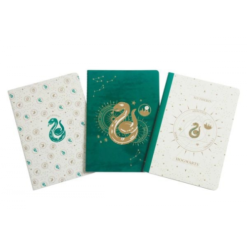 Insight Editions - Harry Potter: Slytherin Constellation Sewn Notebook Collection (Set of 3)