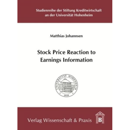 Matthias Johannsen - Stock Price Reaction to Earnings Information.