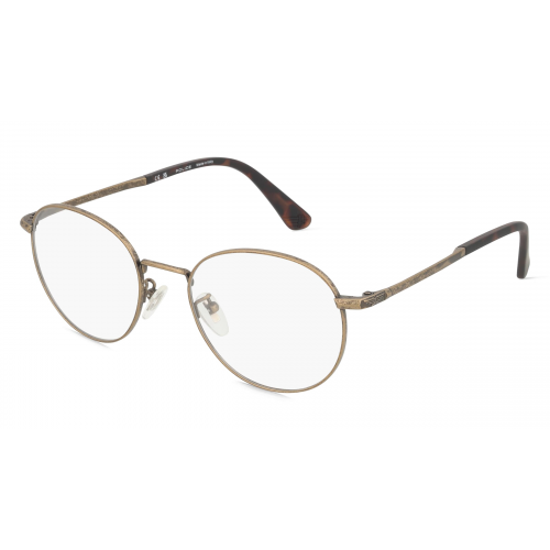 Police POIVPLD94 Herren-Brille inkl. Gläser Vollrand Panto Metall-Gestell 51mm/19mm/140mm, Bronze