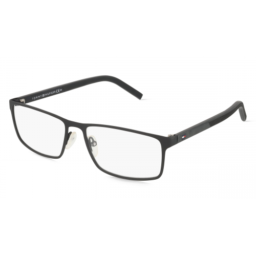 Tommy Hilfiger Eyewear TH 1593 Herren-Brille inkl. Gläser Vollrand Eckig Metall-Gestell 56mm/16mm/145mm, grau