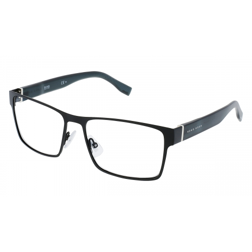 Boss 0730/N Herren-Brille inkl. Gläser Vollrand Eckig Edelstahl-Gestell 56mm/16mm/140mm, schwarz