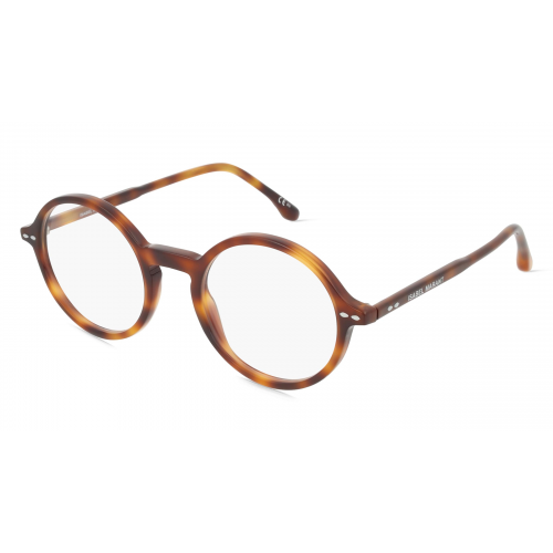 Isabel Marant IM 0043 Damen-Brille inkl. Gläser Vollrand Rund Acetat-Gestell 49mm/21mm/145mm, braun