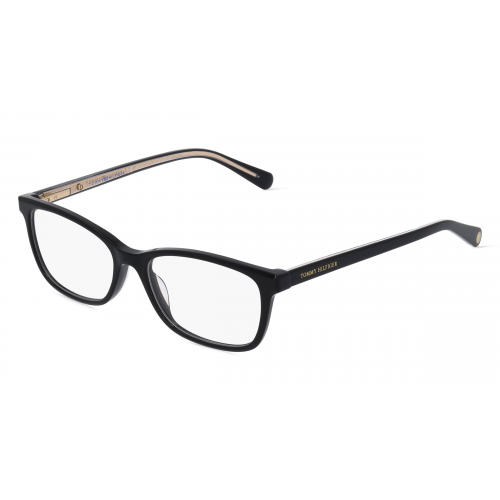 Tommy Hilfiger TH1889 Damen-Brille inkl. Gläser Vollrand Eckig Acetat-Gestell 53mm/16mm/140mm, schwarz