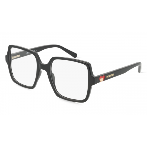 Love Moschino MOL597 Damen-Brille inkl. Gläser Vollrand Eckig Kunststoff-Gestell 52mm/19mm/140mm, schwarz