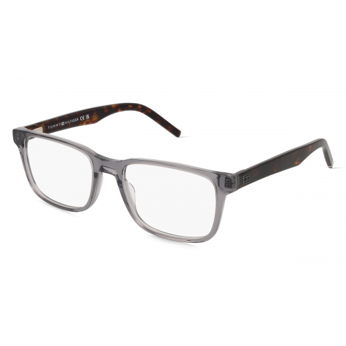 Tommy Hilfiger TH 2075 Herren-Brille inkl. Gläser Vollrand Eckig Acetat-Gestell 54mm/19mm/145mm, grau