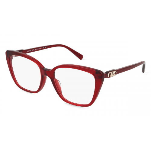 Michael Kors MK4110U AVILA Damen-Brille inkl. Gläser Vollrand Eckig Acetat-Gestell 53mm/17mm/140mm, rot