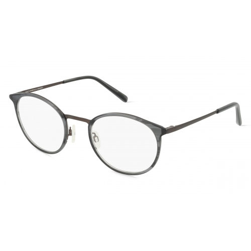 Freigeist  862025 Herren-Brille inkl. Gläser Vollrand Panto Material Mix-Gestell 53mm/23mm/150mm, grau