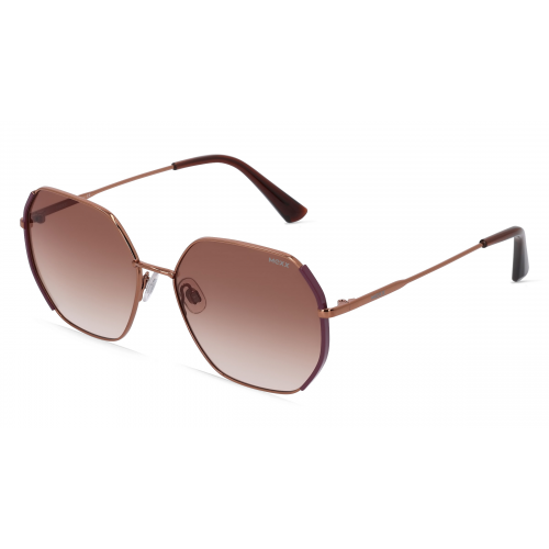 Mexx Eyes 6532 Damen-Sonnenbrille Vollrand Achteckig Metall-Gestell, lila