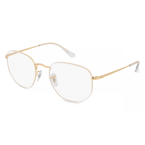 Ray-Ban RX6448 Unisex-Brille inkl. Gläser Vollrand Panto Metall-Gestell 51mm/21mm/145mm, gold