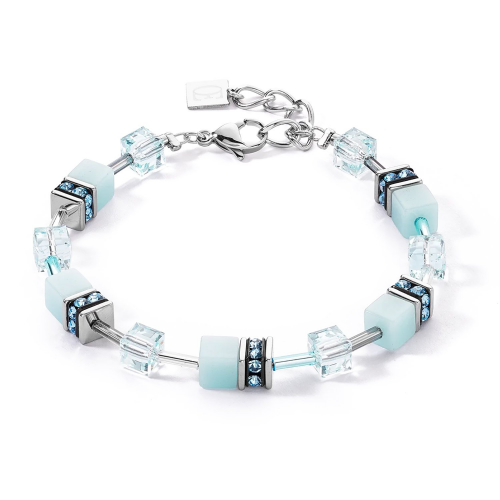 Coeur de Lion 4020/30-2020 Damen-Armband GeoCUBE Hellaqua