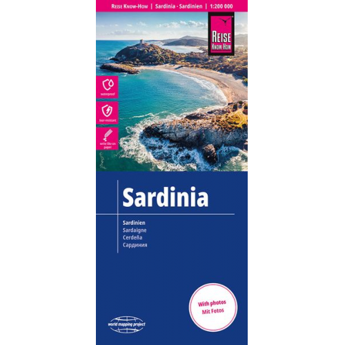 Reise Know-How Landkarte Sardinien / Sardinia (1:200.000)