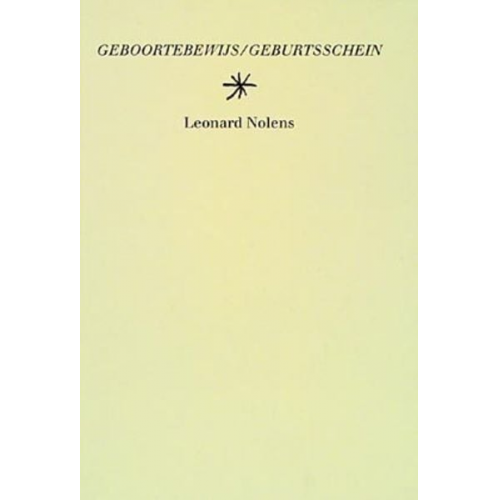 Leonard Nolens - Geboortebewijs /Geburtsschein