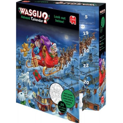 Jumbo 1110101658 - Wasgij Advent Calendar, Look out Below!, Adventskalender, 24 Puzzle