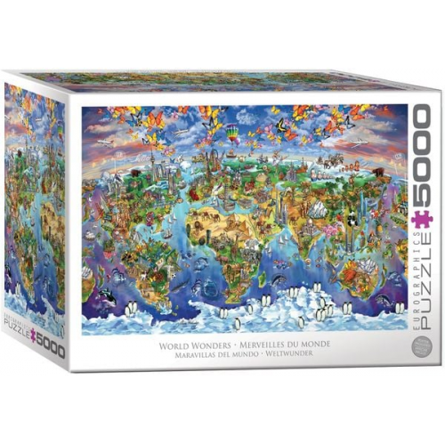 Eurographics 8520-5880 - World Wonders, Weltwunder, BIG-Puzzle inkl. Poster, 5000 Teile