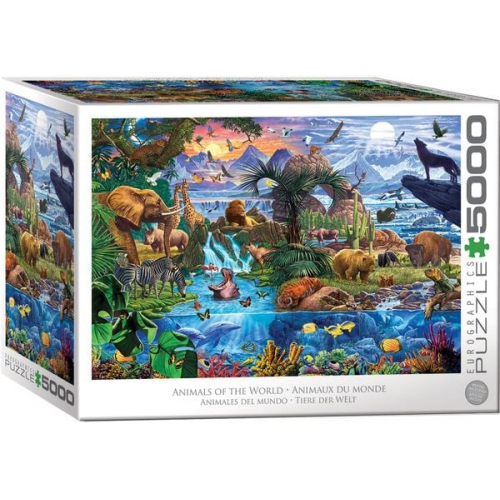 Eurographics 8520-5881 - Animals of the World, Tiere der Welt, BIG-Puzzle inkl. Poster, 5000 Teile