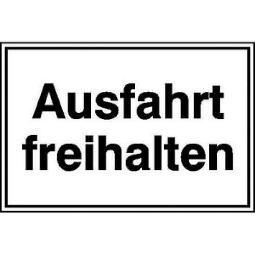 SafetyMarking® Hinweisschild "Ausfahrt freihalten" rechteck 33,0 x 25,0 cm