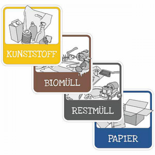 4 SafetyMarking® Hinweisaufkleber-Set