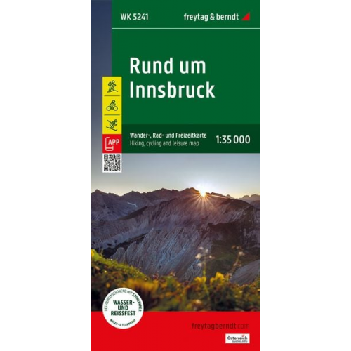 Rund um Innsbruck, Wander-, Rad- und Freizeitkarte 1:35.000, freytag & berndt, WK 5241