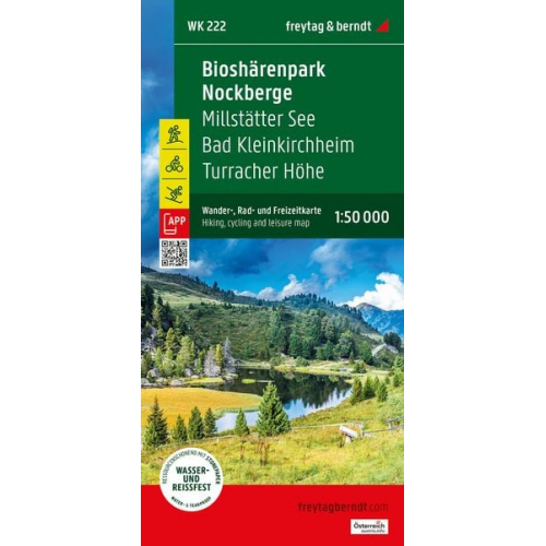 Biosphärenpark Nockberge, Wander-, Rad- und Freizeitkarte 1:50.000, freytag & berndt, WK 222