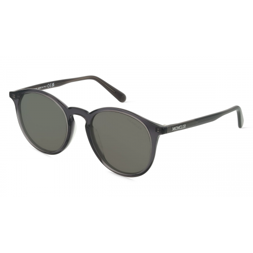 Moncler ML0213 VIOLLE Unisex-Sonnenbrille Vollrand Rund Metall-Gestell, schwarz