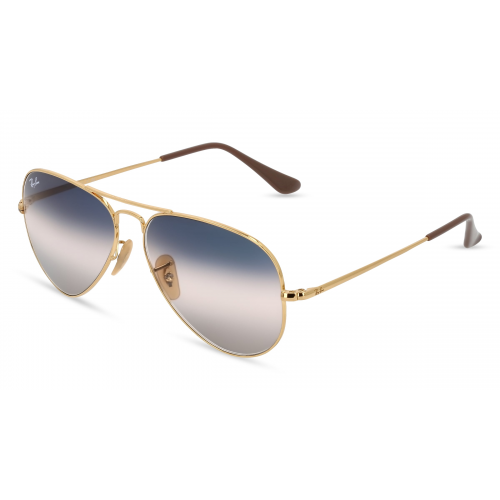 Ray-Ban RB 3689 AVIATOR METAL II Unisex-Sonnenbrille Vollrand Pilot Metall-Gestell, gold