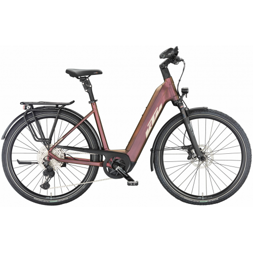 KTM MACINA STYLE 720 (750 Wh), 11 Gang Kettenschaltung, Damenfahrrad, Deep, Modell 2024, 28 Zoll 46 cm sunset matt (champagne+black)