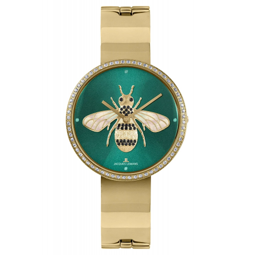 Jacques Lemans 1-2136C Damen-Armbanduhr Biene
