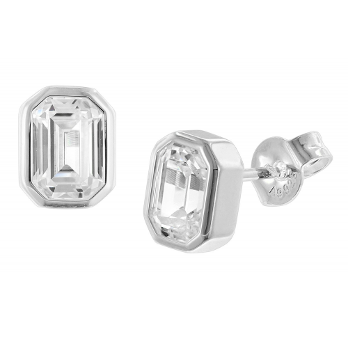 trendor 68497 Damen-Ohrringe 925 Silber Ohrstecker mit Zirkonia