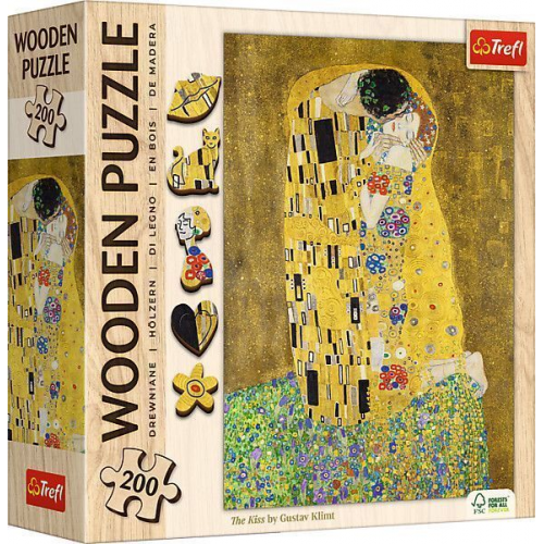 Holz Puzzle 200 - Der Kuss / Gustav Klimt
